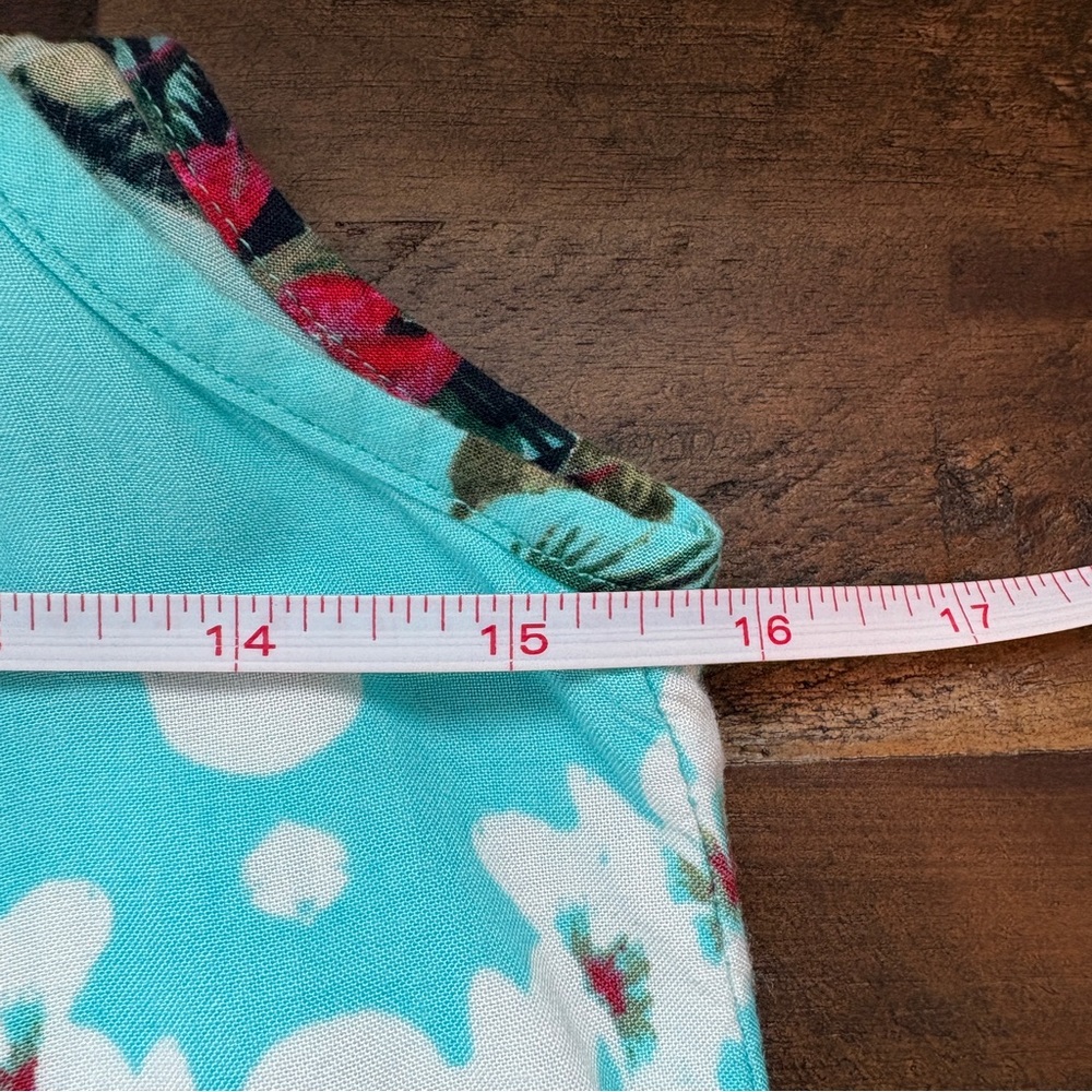 Roxy Floral Strappy Long Dress Size 12 Hawaiian Tropical Beach Vacation Poolside - Picture 9 of 13
